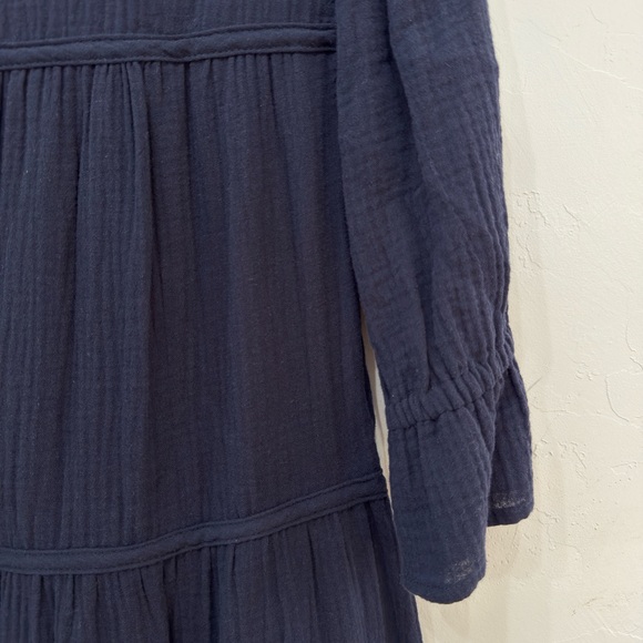 🆕 Chico's Navy Tiered Midi Dress, New with Tags, Size M (10) - Picture 5 of 5